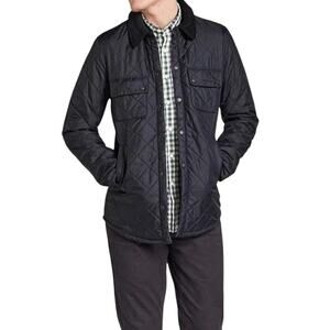 Barbour Akenside Quilted Jacket Lightweight Snap Black Size Large Outdoors Fall